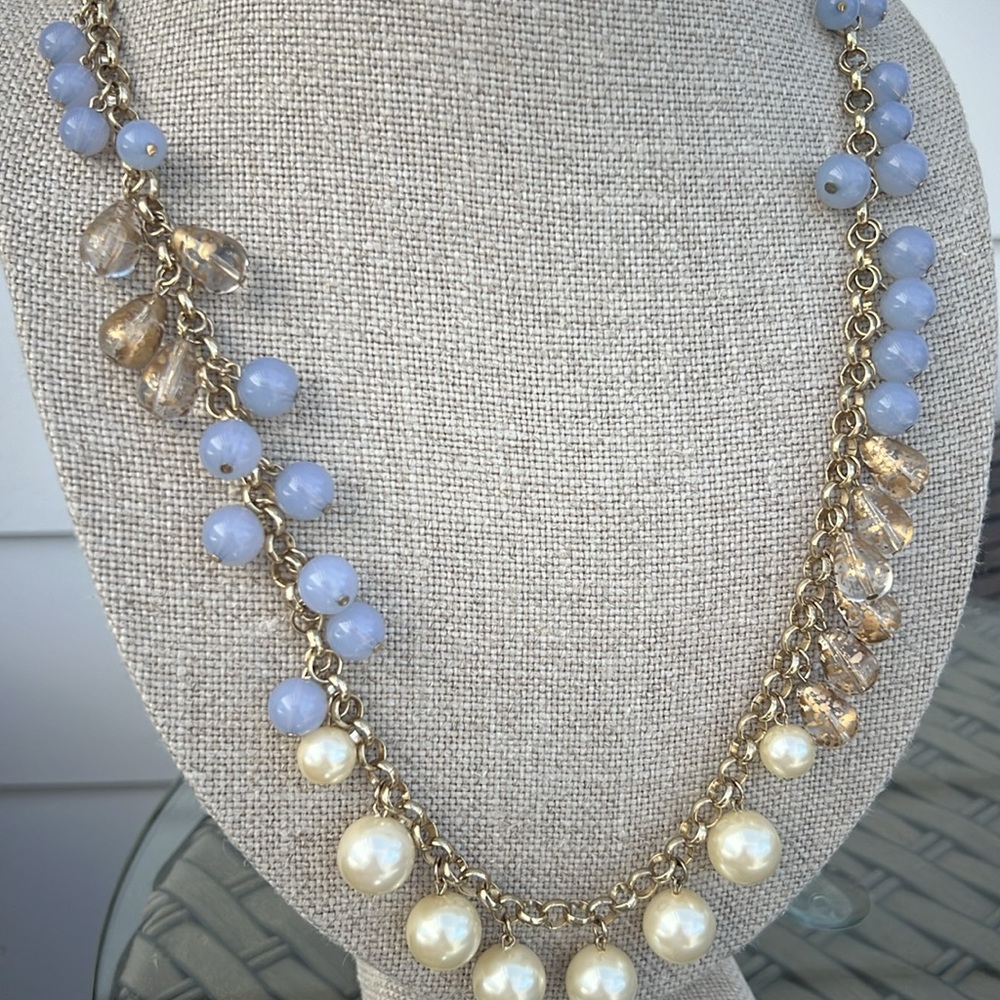 NWT Talbots Gold Beaded Necklace. 20 inches long.